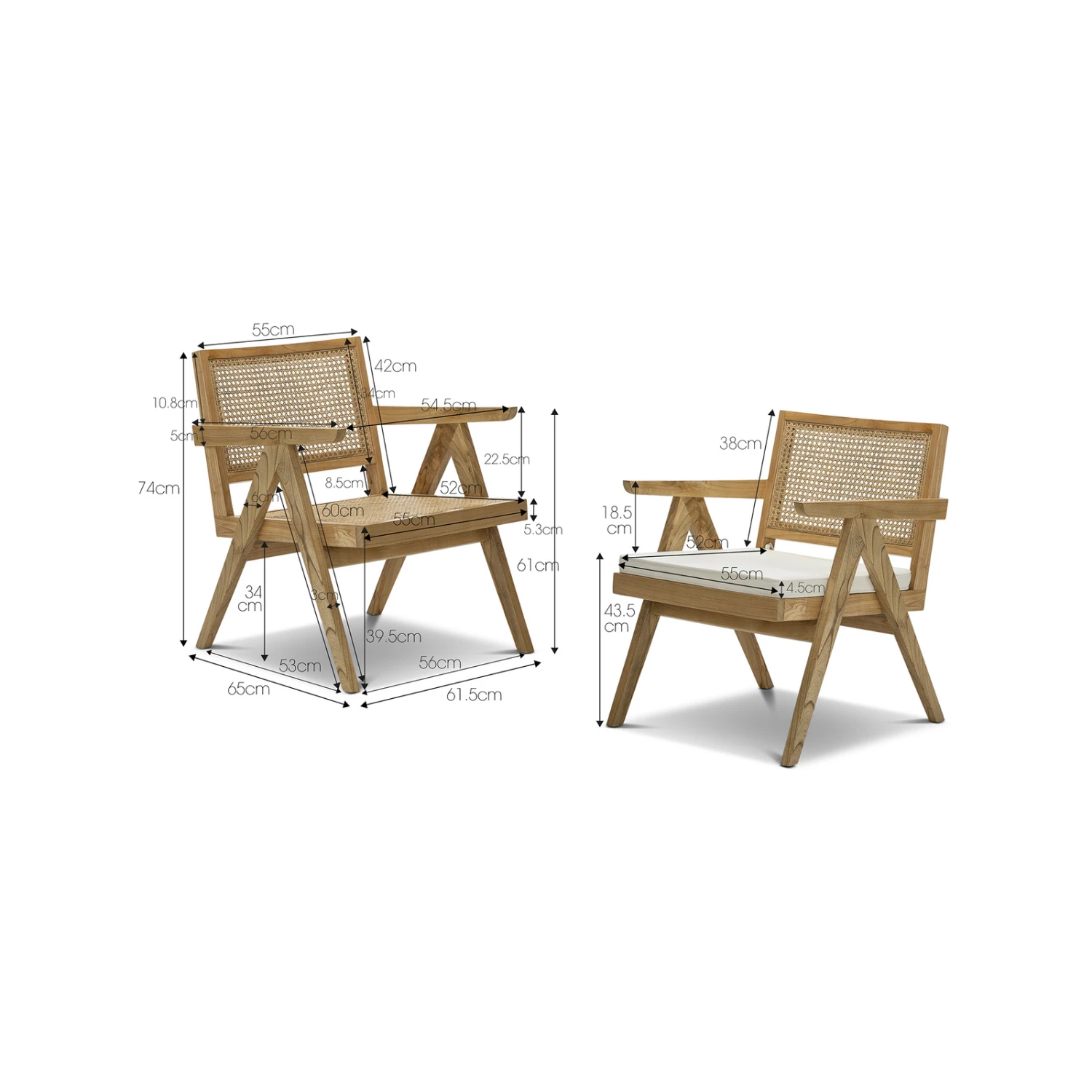 Wholesale π Australia Sale - L3 Home Mira Natural Woven Rattan Solid Teak Wood Occasional Armchair π 12 Wholesale π Australia Sale - L3 Home Mira Natural Woven Rattan Solid Teak Wood Occasional Armchair π - Image 10