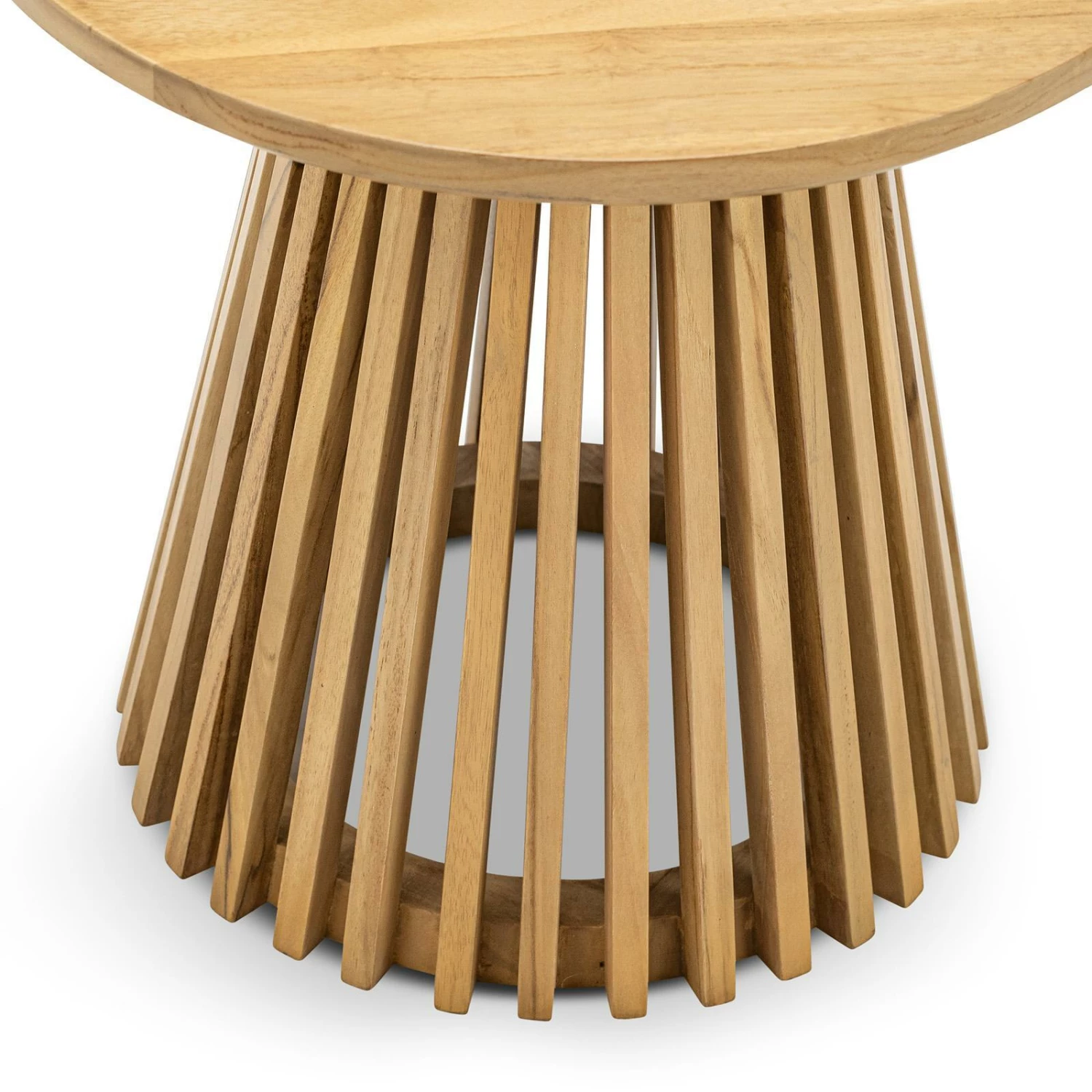 Budget π L3 Home Pedie Round 50cm Natural Solid Teak Wood Slat Side Table - To Australia π 8 Budget π L3 Home Pedie Round 50cm Natural Solid Teak Wood Slat Side Table - To Australia π - Image 6