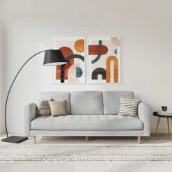 Best Sale 😉 Australia Sale - L3 Home Kirra 3 Seater Dove Grey Mid-Century Tufted Fabric Sofa Light Grey 😀 -L3 Home Sales c7f7dec735144a17b304d2400b667a91