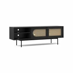 Top 10 ✔️ Australia Sale - L3 Home Fenton Woven Rattan 3 Door TV Entertainment Unit In Natural Oak Wood Black 😍 -L3 Home Sales c8b8869a57e14eea9ad5aa6fa8714e18