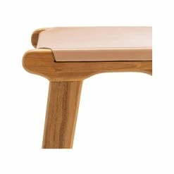Outlet 😍 Australia Sale - L3 Home Casey 66cm Nude Tan Flat Leather Natural Teakwood Barstool 🛒 -L3 Home Sales ca595d535f954e2aac8f6b4540297ba9
