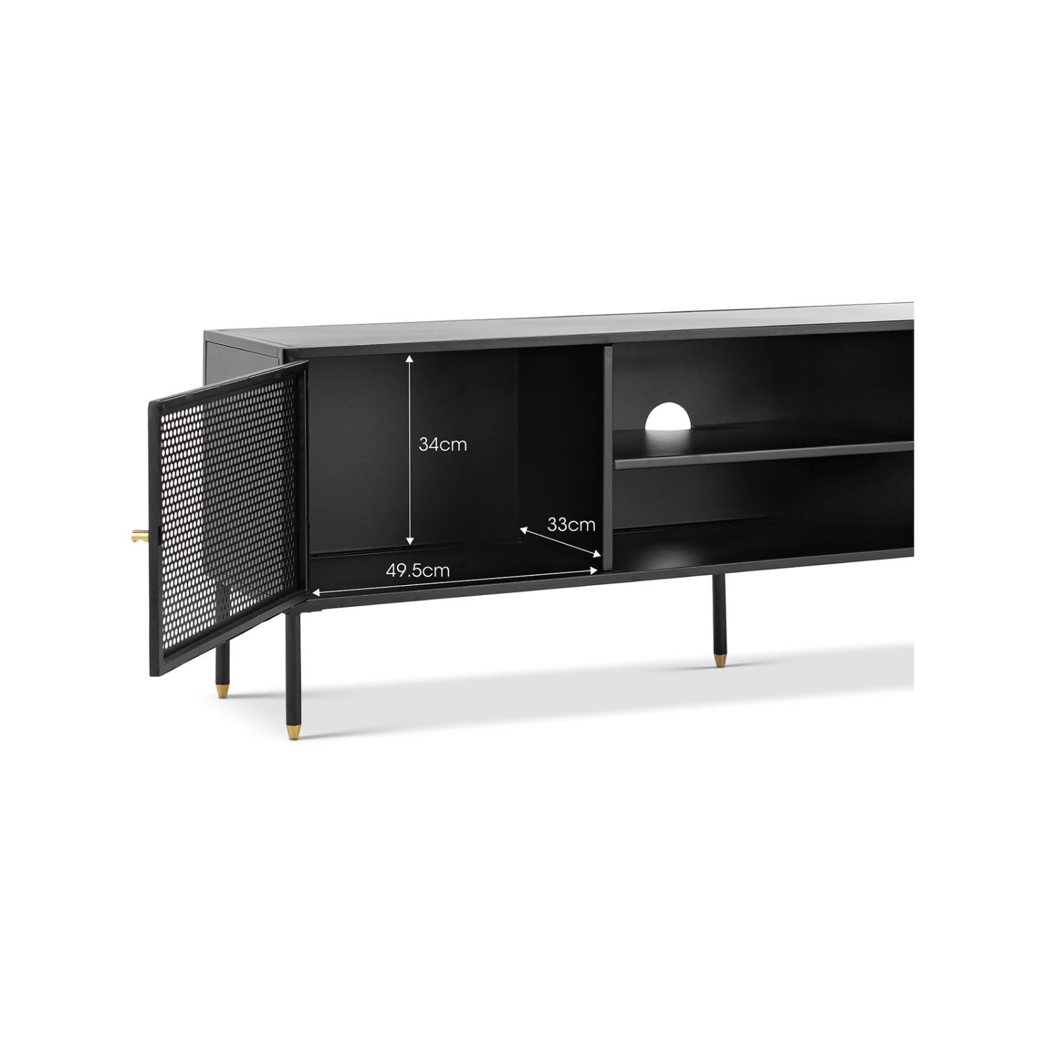 Coupon β€οΈ L3 Home Mesh 160cm Black Steel 2 Door TV Entertainment Unit - To Australia π 12 Coupon β€οΈ L3 Home Mesh 160cm Black Steel 2 Door TV Entertainment Unit - To Australia π - Image 10