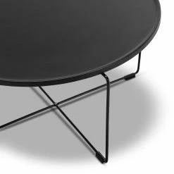 Wholesale 🛒 L3 Home Javi Round 80cm Black Tray Coffee Table With Steel Legs - To Australia 🌟 -L3 Home Sales cfea62d6754441fea8962fa107c7e1c5