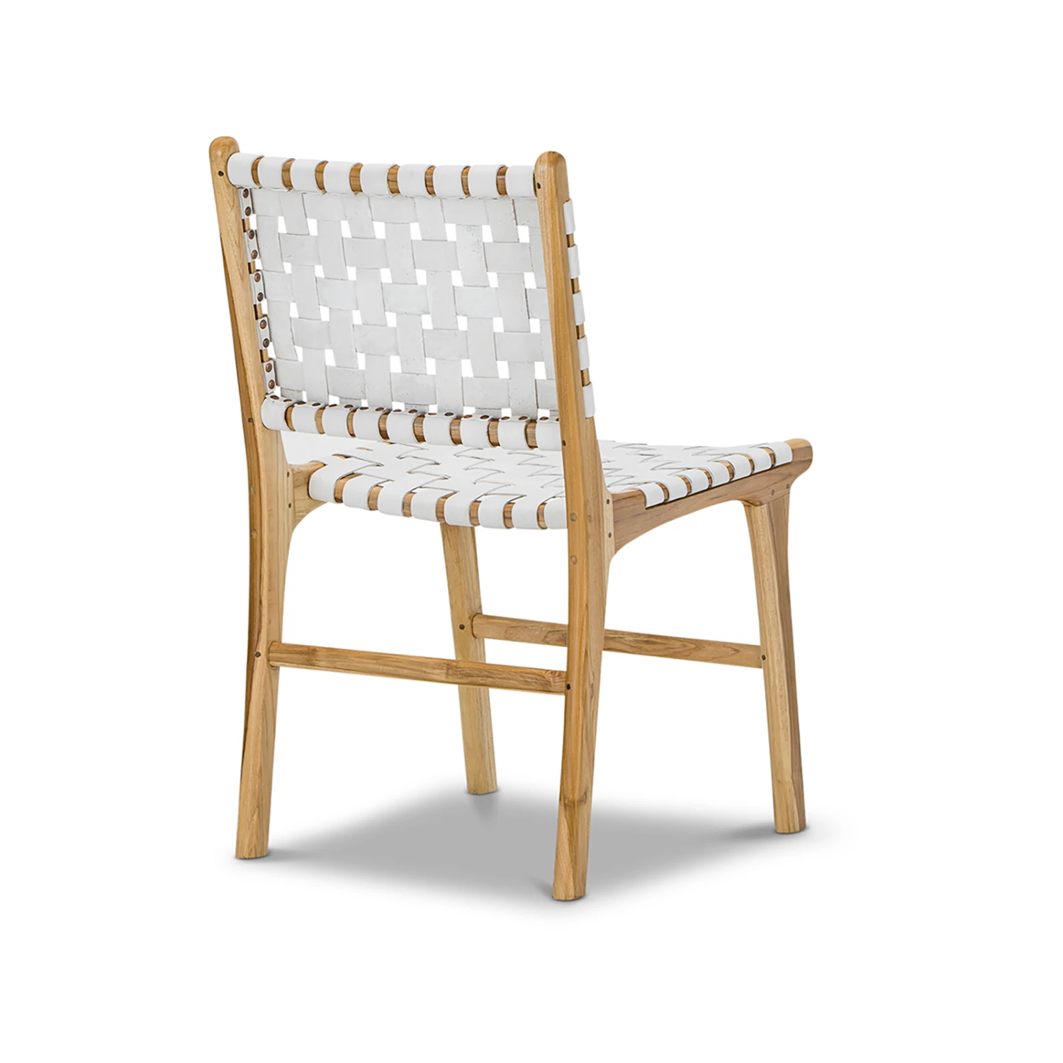 New π€© Australia Sale - L3 Home Lazie Set Of 2 White Leather Strapping Teak Wood Dining Chair 𧨠5 New π€© Australia Sale - L3 Home Lazie Set Of 2 White Leather Strapping Teak Wood Dining Chair 𧨠- Image 3
