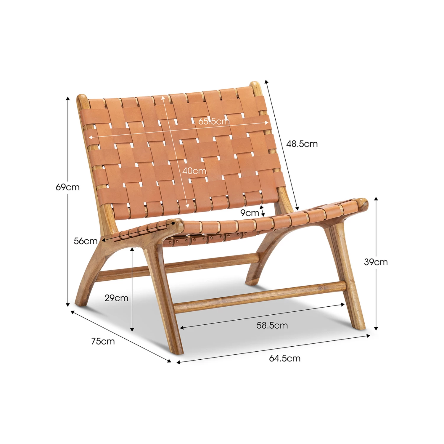 Cheapest π Australia Only - L3 Home Lazie Teak & Natural Tan Leather Strapping Lounge Chair 𧨠12 Cheapest π Australia Only - L3 Home Lazie Teak & Natural Tan Leather Strapping Lounge Chair 𧨠- Image 10
