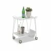 Best deal 💯 Australia Sale - L3 Home Kian Matte White Steel Bar Cart Drink Trolley 😉 -L3 Home Sales d57c3c09c2ce416c87c9c6efdf5a6edc