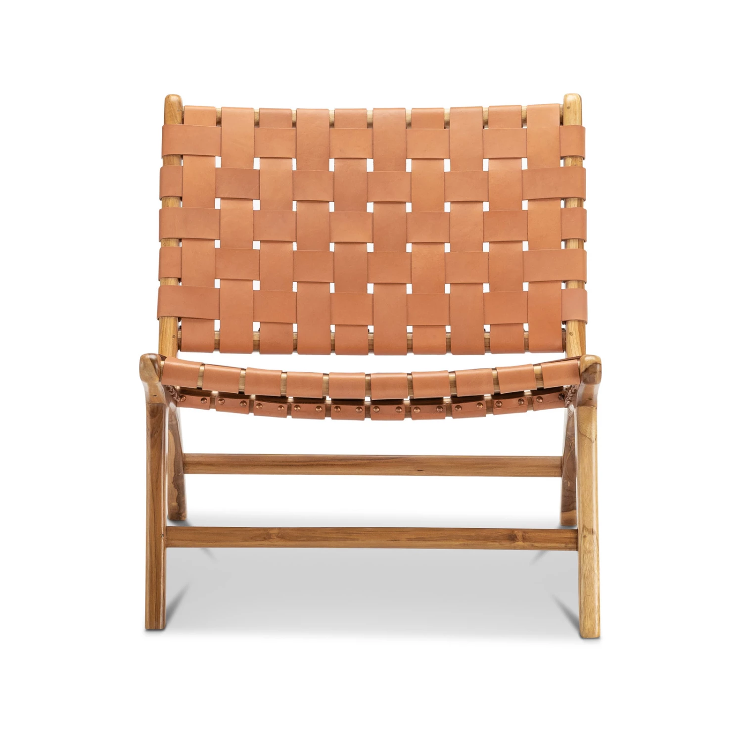 Cheapest π Australia Only - L3 Home Lazie Teak & Natural Tan Leather Strapping Lounge Chair 𧨠4 Cheapest π Australia Only - L3 Home Lazie Teak & Natural Tan Leather Strapping Lounge Chair 𧨠- Image 2
