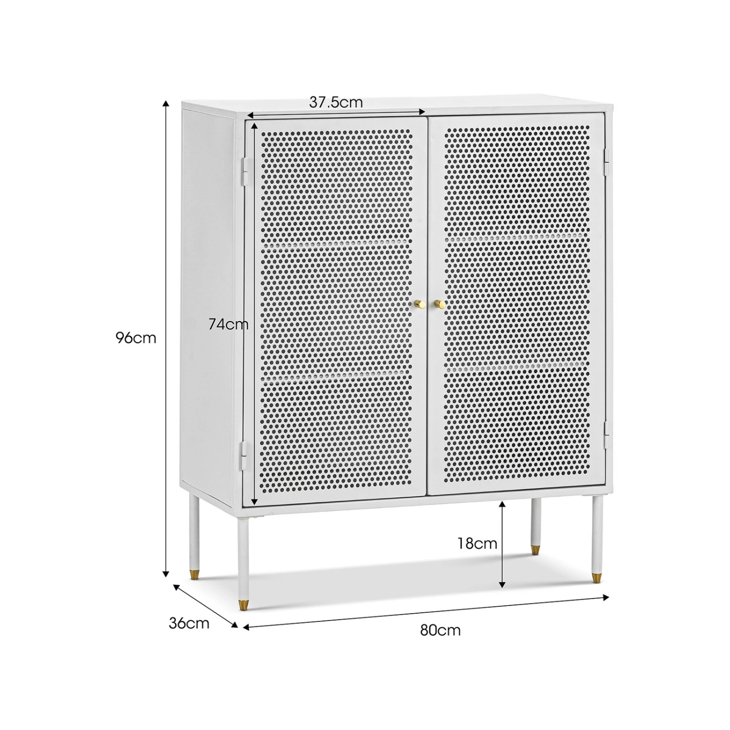 Best deal β¨ Australia Sale - L3 Home Mesh 2 Door White Steel Low Storage Cabinet π― 11 Best deal β¨ Australia Sale - L3 Home Mesh 2 Door White Steel Low Storage Cabinet π― - Image 9