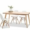 Top 10 🥰 L3 Home Bruno 5 Piece Natural Oak Dining Set With Replica White Eames Chairs - To Australia 🔥