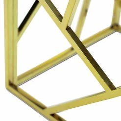 Wholesale 👍 Australia Only - L3 Home Elena Pollished Gold Geometric Glass Cube Side Table ✨ -L3 Home Sales da29aa3bb86b4676917cde028ac85c00