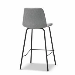 Best Pirce ✨ L3 Home Sadel Set Of 2 65cm Grey Fabric High Back Barstools With Black Steel Legs - To Australia 🔥 -L3 Home Sales ded76d21599e41459d3451d3e90c3898