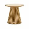 Budget 🔔 L3 Home Pedie Round 50cm Natural Solid Teak Wood Slat Side Table - To Australia 🔔 -L3 Home Sales df4449458d314d5c954a741186f59785