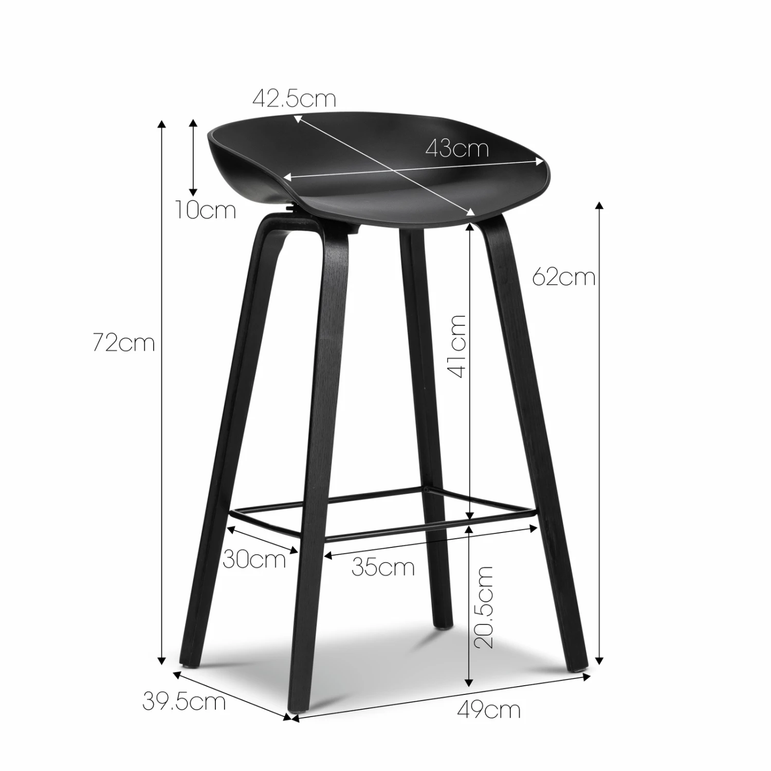 Top 10 𧨠Australia Only - L3 Home Replica Set Of 2 All Black Hay Bar Stools π 11 Top 10 𧨠Australia Only - L3 Home Replica Set Of 2 All Black Hay Bar Stools π - Image 9