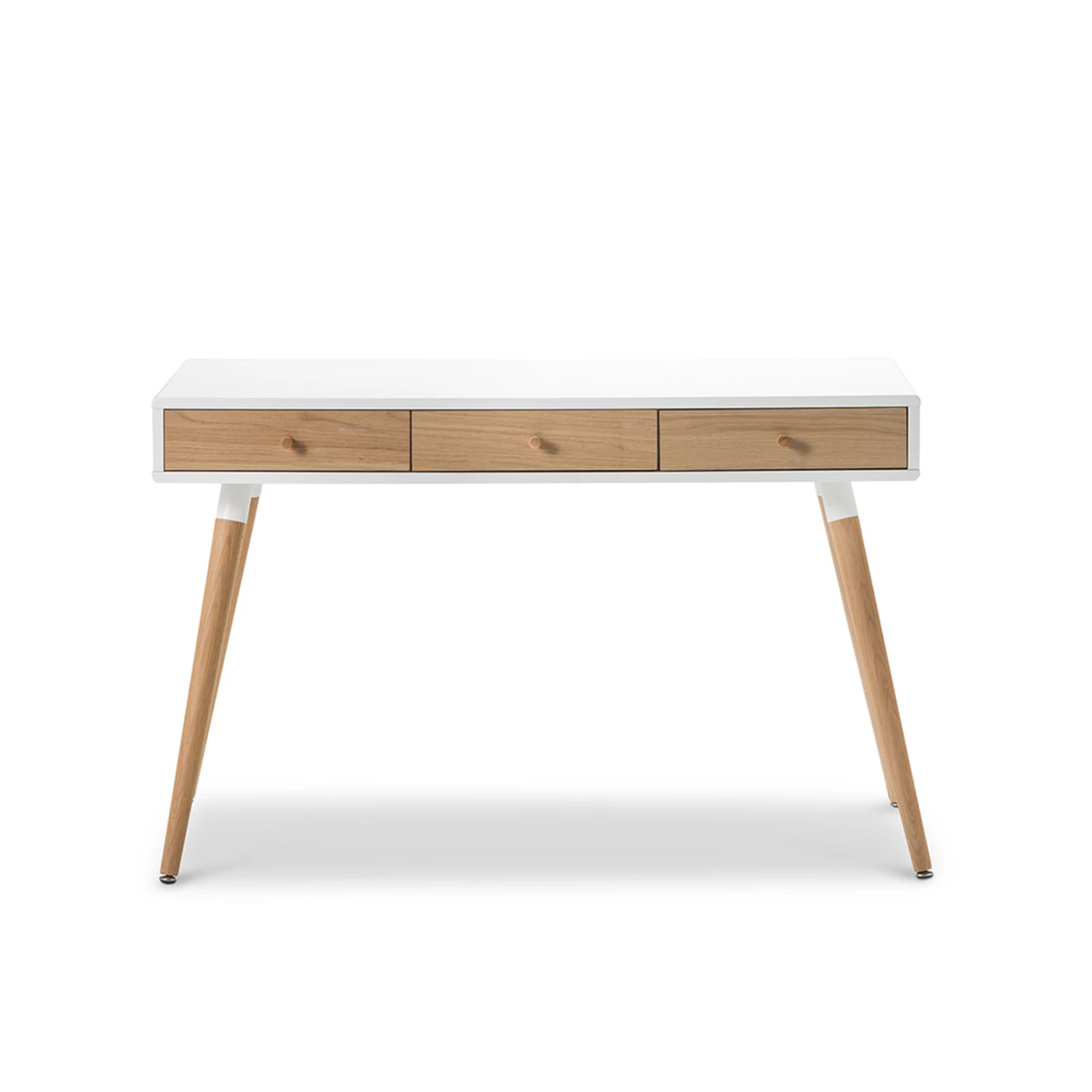 Deals 👍 Australia Only - L3 Home Einar Oak & White 3 Drawer Writing Desk 💯 6 Deals 👍 Australia Only - L3 Home Einar Oak & White 3 Drawer Writing Desk 💯 - Image 4