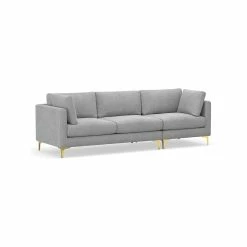 Cheap 🌟 Australia Only - L3 Home Alex 3.5 Seater Dove Grey Fabric Sectional Sofa Light Grey 😍 -L3 Home Sales e7bd678f87564acaabf7def5e6512fad