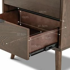 Best Sale 🌟 Australia Sale - L3 Home Stella Walnut 2 Drawer Bedside Table Brown 🛒 -L3 Home Sales e95a75f5fef94ac18b82f94a21257a62