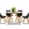 Wholesale 😉 Australia Only - L3 Home Milari 5 Piece Round Natural Oak Dining Set With Replica Black Padded Eames Chairs 😉 -L3 Home Sales e9f4447bc6ab464198989ee31e57a6f1