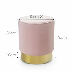 Best Pirce π L3 Home Mila Blush Pink & Gold Velvet Round Ottoman Light Pink - To Australia π 13 Best Pirce π L3 Home Mila Blush Pink & Gold Velvet Round Ottoman Light Pink - To Australia π -L3 Home Sales eafc34f4b28740fb8306c3b7cec475e7