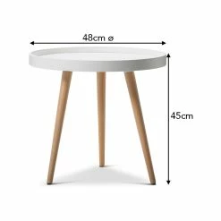 Top 10 🔥 Australia Sale - L3 Home Bolo White Round Tray Side Table 👍 -L3 Home Sales ed32e223838a49f896485f0b58cc9fda