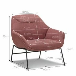 Cheapest 🥰 Australia Only - L3 Home Mii Rosy Paprika Designer Occasional Lounge Fabric Armchair Sienna ✔️ -L3 Home Sales eed0a5a92af74262b76d187d05bd02dd