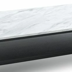 Wholesale ✔️ Australia Sale - L3 Home Ebonie White Marble & Black Rectangular Shelf Coffee Table 🔔 -L3 Home Sales eed257812cd44f5ba12488d450b0a41f