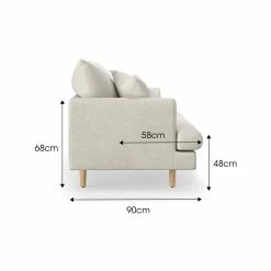 Outlet ❤️ Australia Sale - L3 Home Byron 3 Seater Oatmeal Cream Feather Filled Fabric Sofa 👏 -L3 Home Sales ef7b52c677314b4db406c7d6b51ccd71