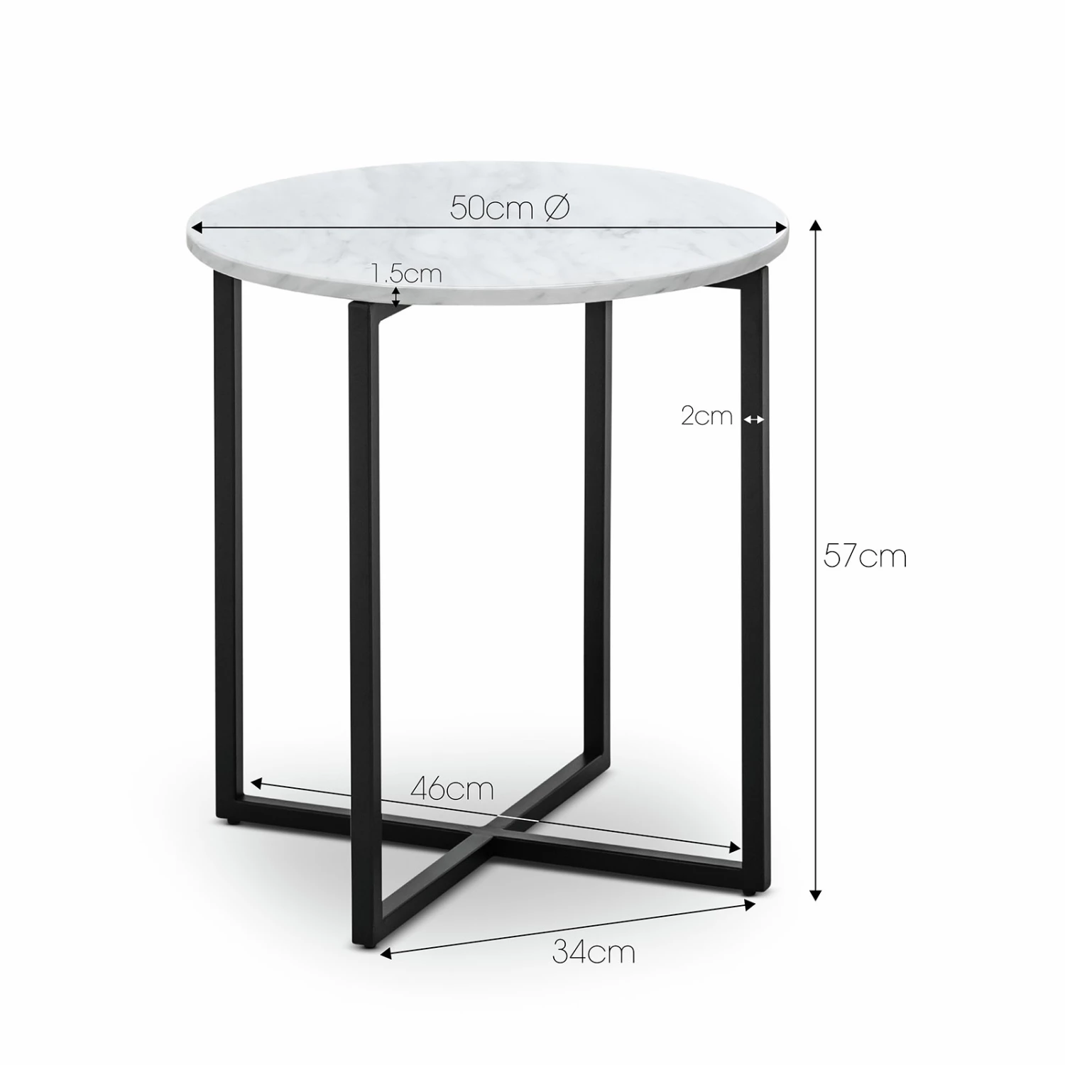 New π Australia Sale - L3 Home Ellie White Marble & Black Round Side Table β¨ 11 New π Australia Sale - L3 Home Ellie White Marble & Black Round Side Table β¨ - Image 9