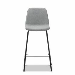 Best Pirce ✨ L3 Home Sadel Set Of 2 65cm Grey Fabric High Back Barstools With Black Steel Legs - To Australia 🔥 -L3 Home Sales f289cd34cc5b455bab813932165ef284