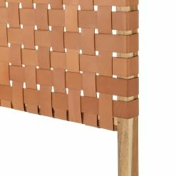 Hot Sale 🎁 Australia Only - L3 Home Lazie King Size Teak & Natural Tan Leather Bedhead 🔥 -L3 Home Sales f37b5d7f89c341f5a7e1c3b5b68c31f4