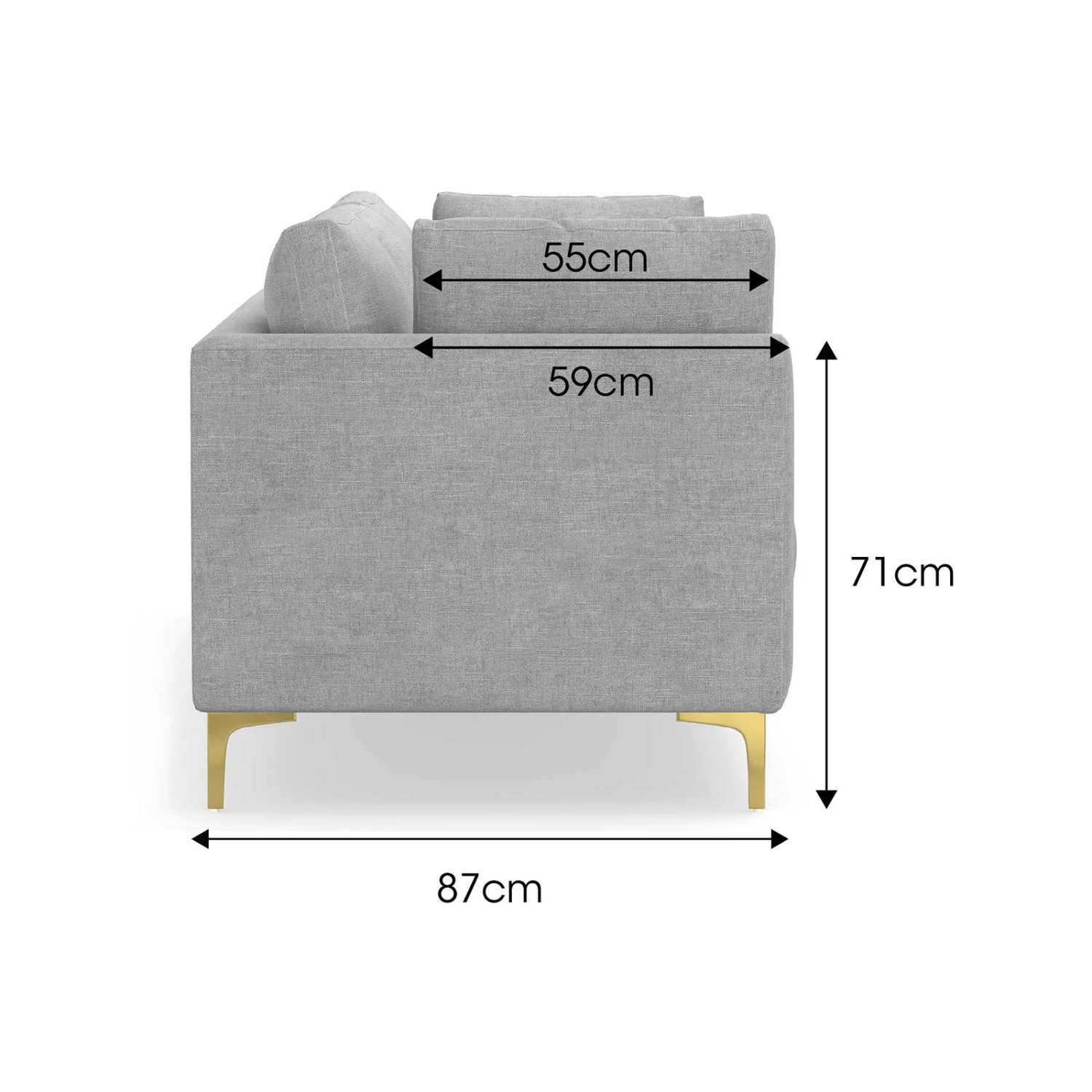 Cheap π Australia Only - L3 Home Alex 3.5 Seater Dove Grey Fabric Sectional Sofa Light Grey π 12 Cheap π Australia Only - L3 Home Alex 3.5 Seater Dove Grey Fabric Sectional Sofa Light Grey π - Image 10
