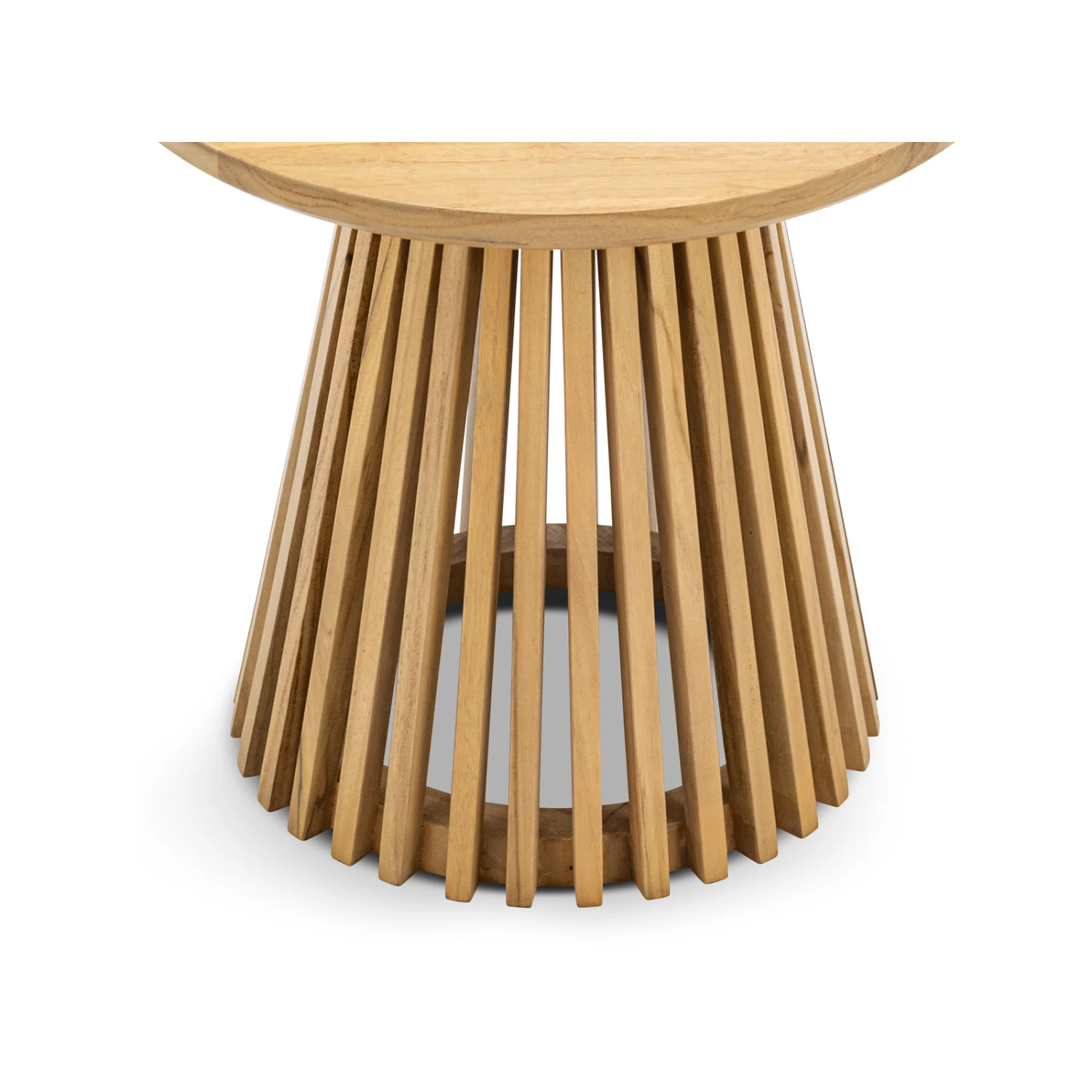 Budget π L3 Home Pedie Round 50cm Natural Solid Teak Wood Slat Side Table - To Australia π 6 Budget π L3 Home Pedie Round 50cm Natural Solid Teak Wood Slat Side Table - To Australia π - Image 4